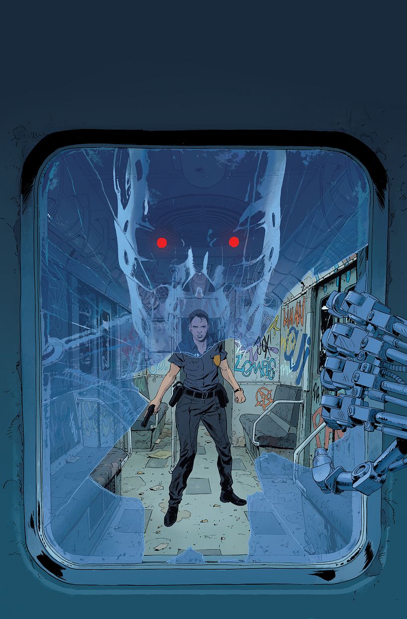 Covert Art for a Terminator Comic for Dark Horse Comics | Traditional Ink with Digital Colours