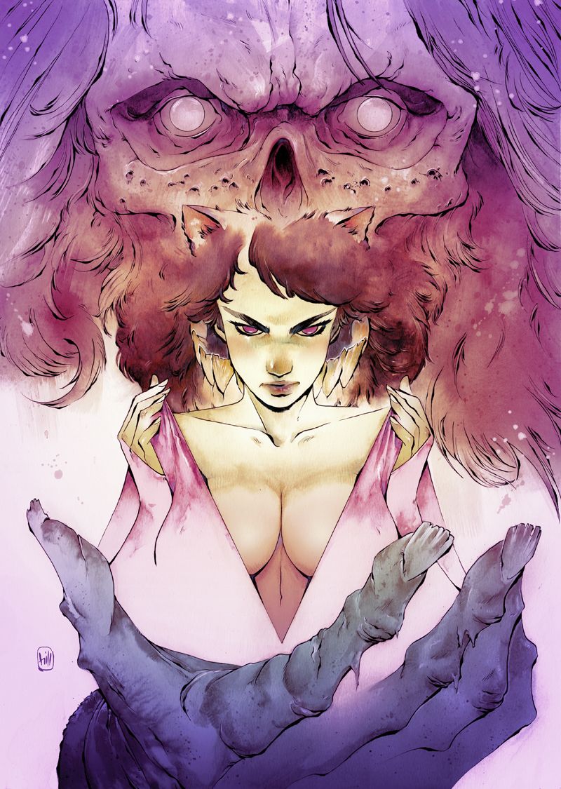"Swamp Dogs #1 - variant cover" (B. Caravan) - Acuarela, tinta y digital