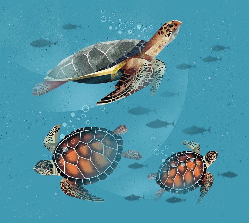 Textures can add flecks and small shapes over the top of your artwork to make it feel more like traditional media.