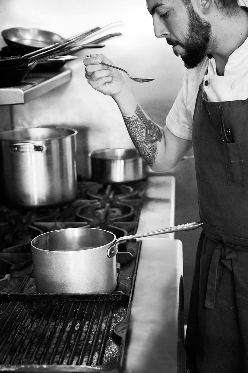 Since kitchens often have fluorescent overhead lights, Black & White conversions work very well and are a lovey graphic tool
