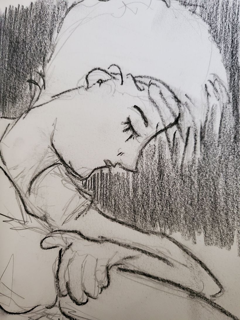 Mi Proyecto del curso: Retrato creativo en claroscuro con lápiz 10