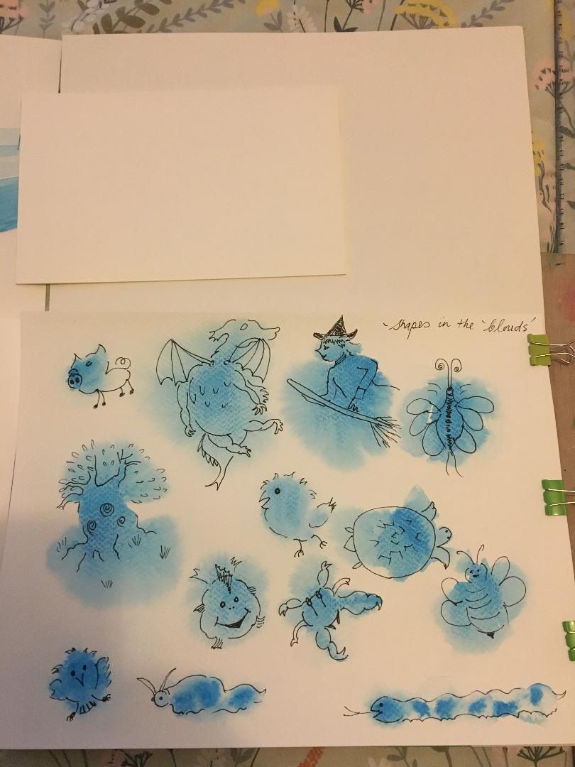 These are my 'happenings' for the exercise 'Shapes in the Clouds.'