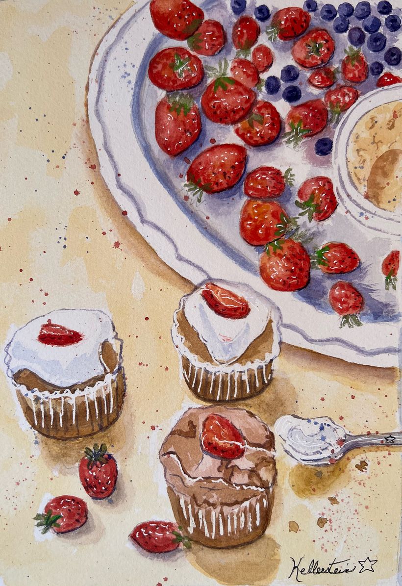 Mon projet du cours :  Illustration culinaire savoureuse à l'aquarelle 2