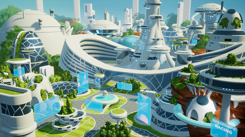 Mars Pop Downtown 3D environment. 4