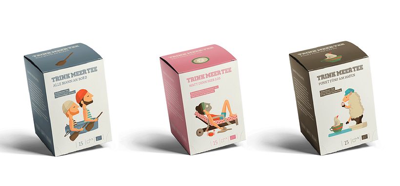 Ilustraciones packaging TrinkMeerTee 1