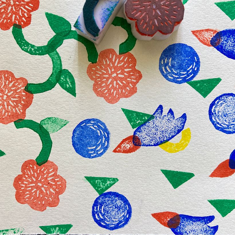 My project for course: Sketchbooking with Handmade Stamps 3