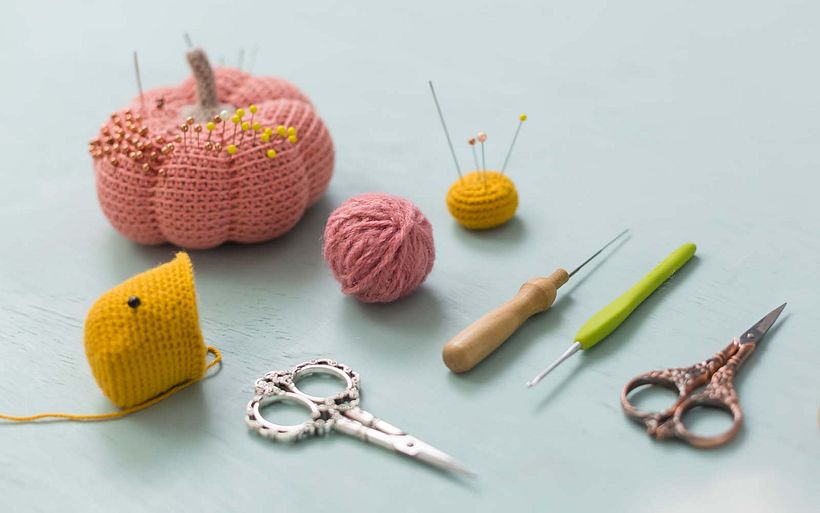 Materials to crochet amigurumi — learn more about this Japanese craft below.