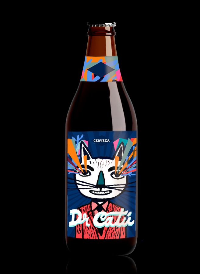 Dr Catú Cerveza - Traditionelle Illustration