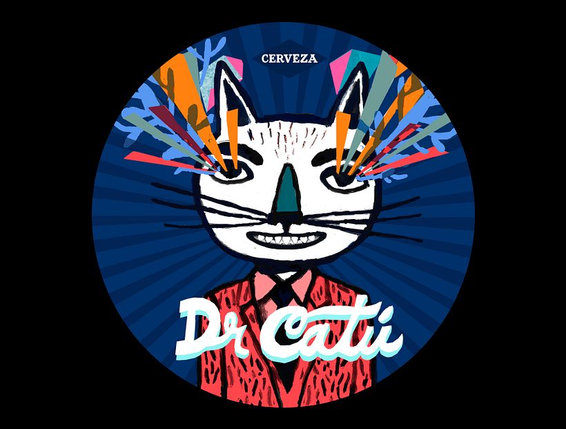 Dr Catú Cerveza - Traditionelle Illustration