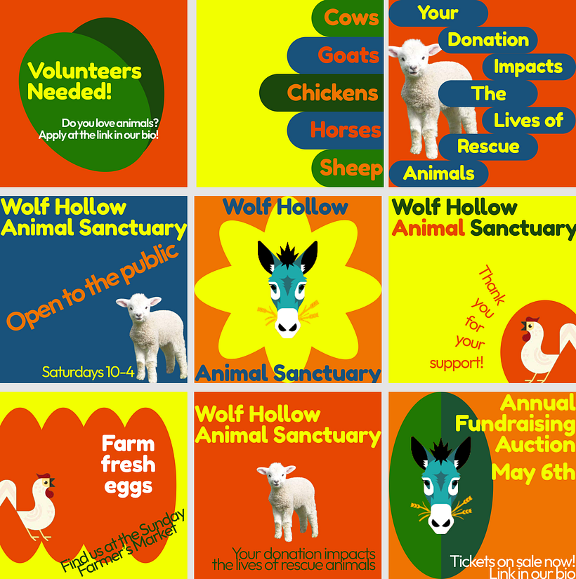 This was the final project, posts for a farm animal sanctuary that is my sister's dream to run!