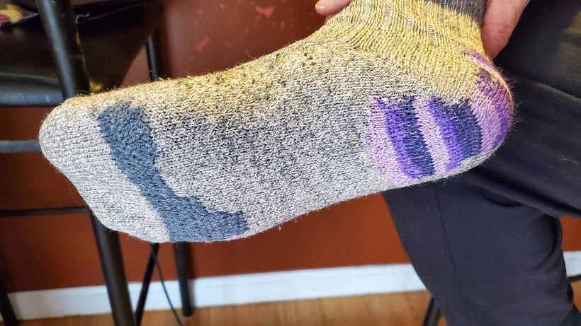 Duplicate stitching on my foot! 