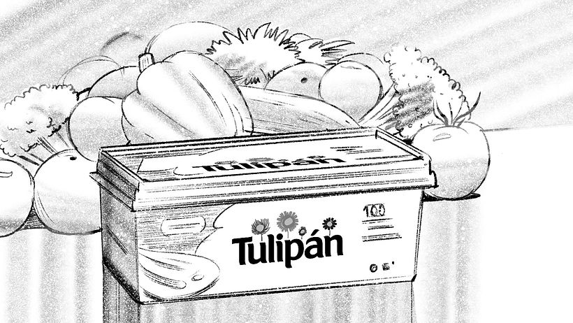 Davis Lisboa, "Tulipán", 2022, Procreate y Photoshop, 1476x831, SantaMarta&Astorga (Barcelona, España)