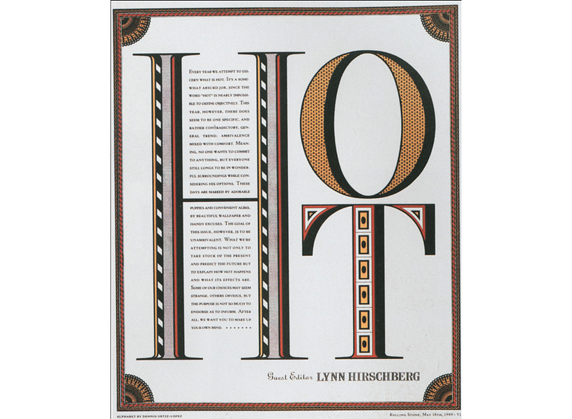 "Hot Magazine", Fred Woodward (1990). Collection: Just Type Two.