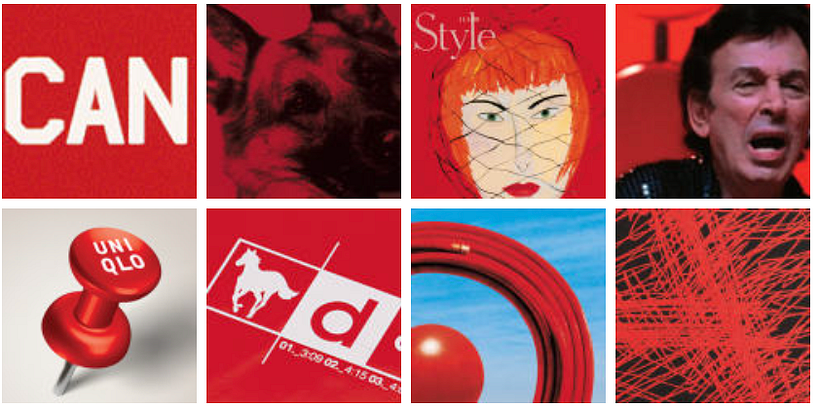 You can search for design inspiration by color.