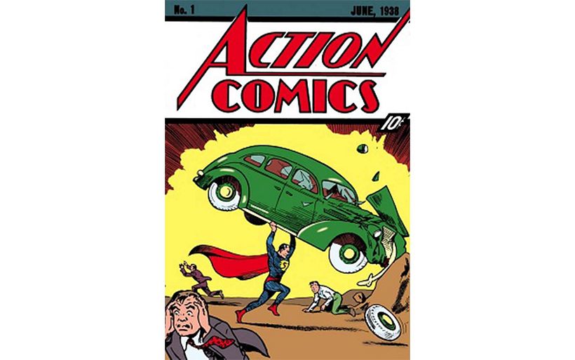 Action Comics 1 (June 1938), DC Comics, via Wikipedia.