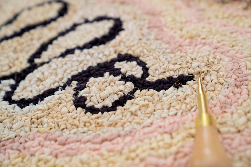 Hello rag rug wall hanging - Accessory Design