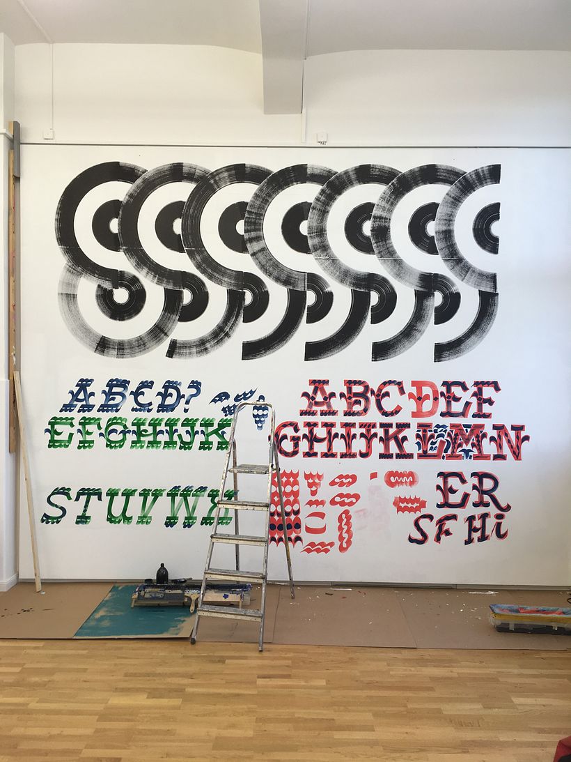 Testing some new letter styles at my studio 2020 / Berlin