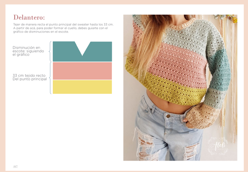 Así luce una de las páginas del PDF de Alelí Deco Crochet. 