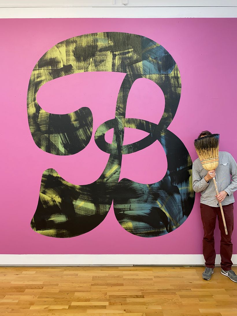 Testing textures with plain layer of paint / letter style: @matthijsherberg 2021 / Berlin