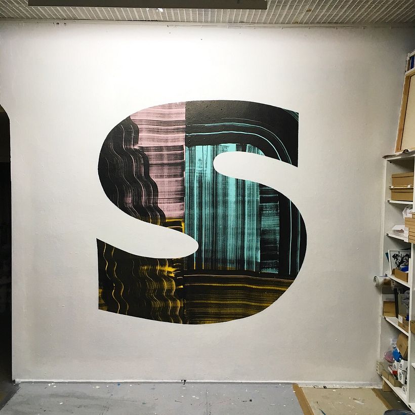 Letter "S" at my old studio 2018 / Berlin