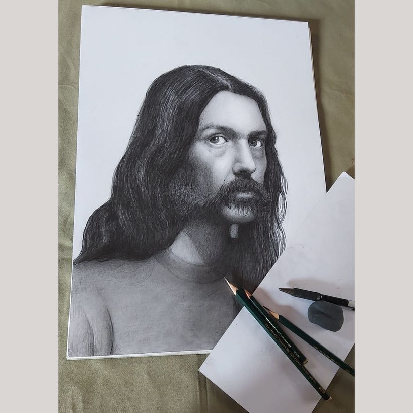Mi Proyecto del curso: Retrato realista con lápiz de grafito 2