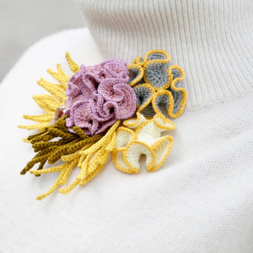 Couple of brooches worn together