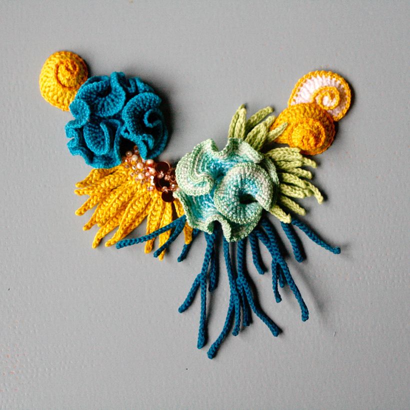 You can even create one of the kind neck piece by using all these motifs together
