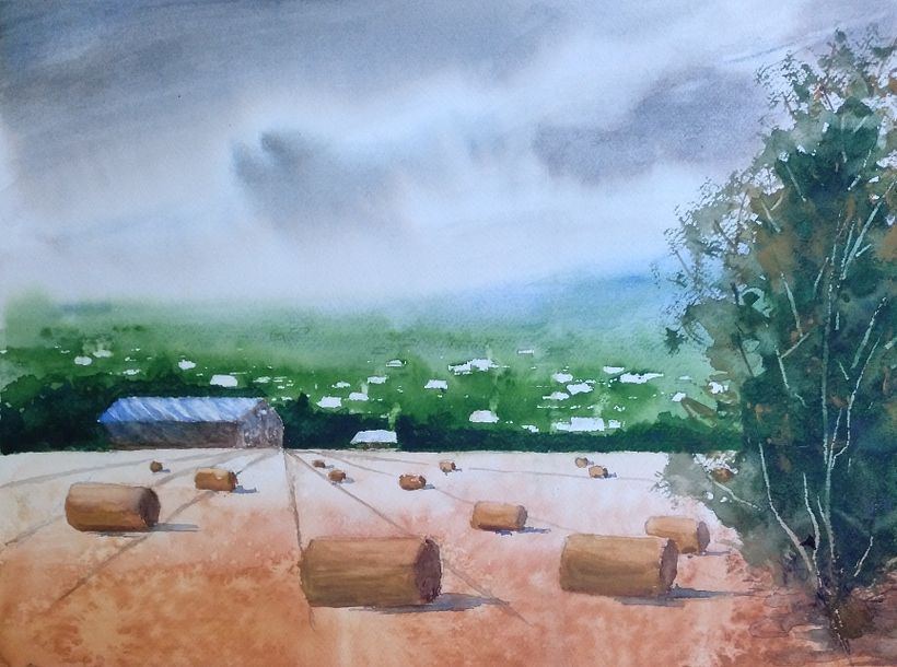My project for course: Watercolor Landscapes: Experimental Tools and Techniques 2