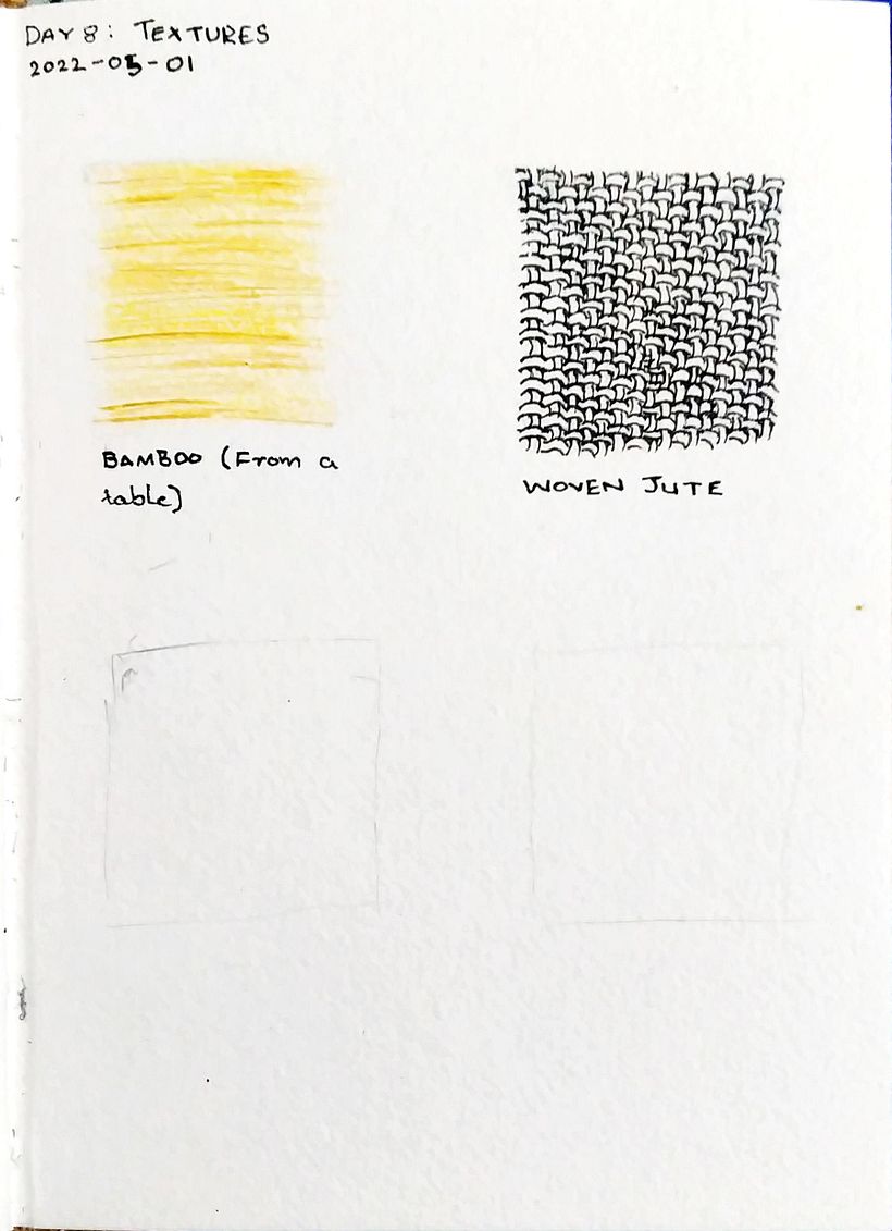 Day 8: Textures; Prompt: Fill a page with textures