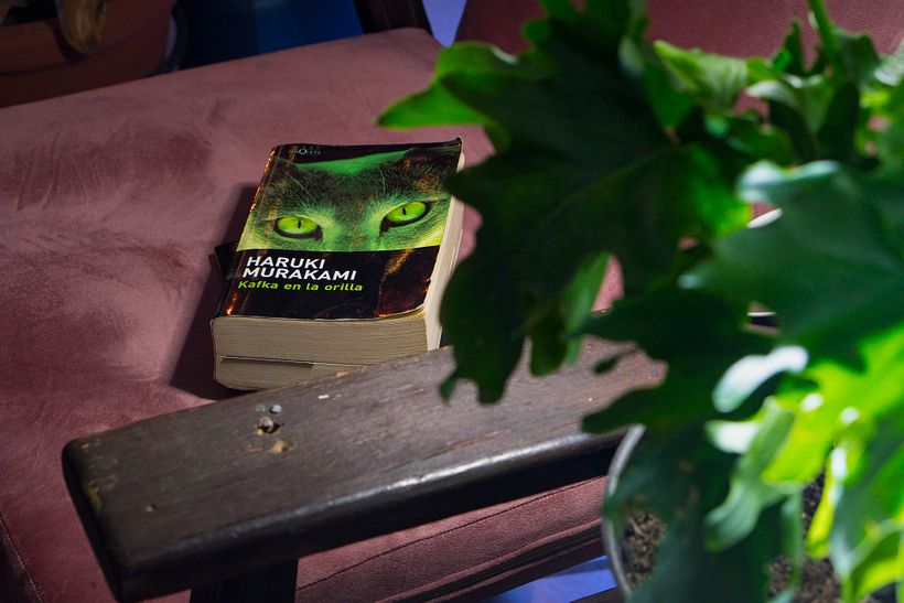 El espacio de lectura deía ser perfecto sin importar que fuera de día o noche. Y obviamente, Murakami de lectura.