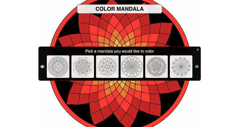 Beispiele für Mandala-Entwürfe zum Herunterladen oder Ausmalen online auf Color Mandala.