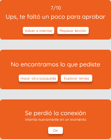 Mensajes de error