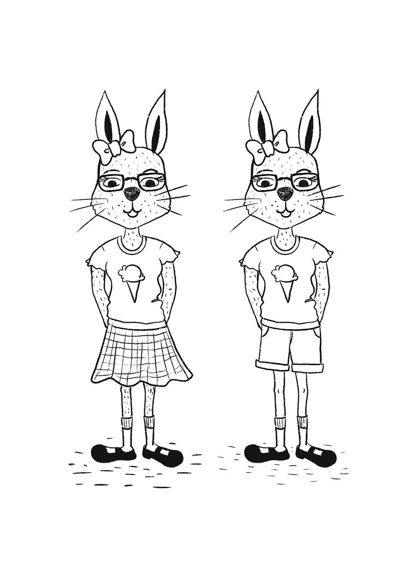 Inking the main character 