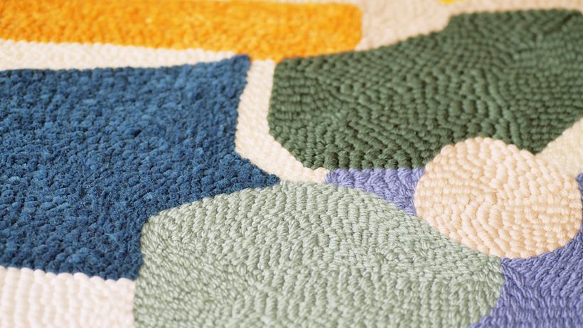 close-up - irregular stitches
