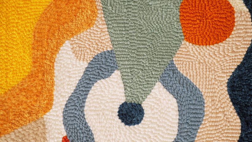 close-up - irregular stitches