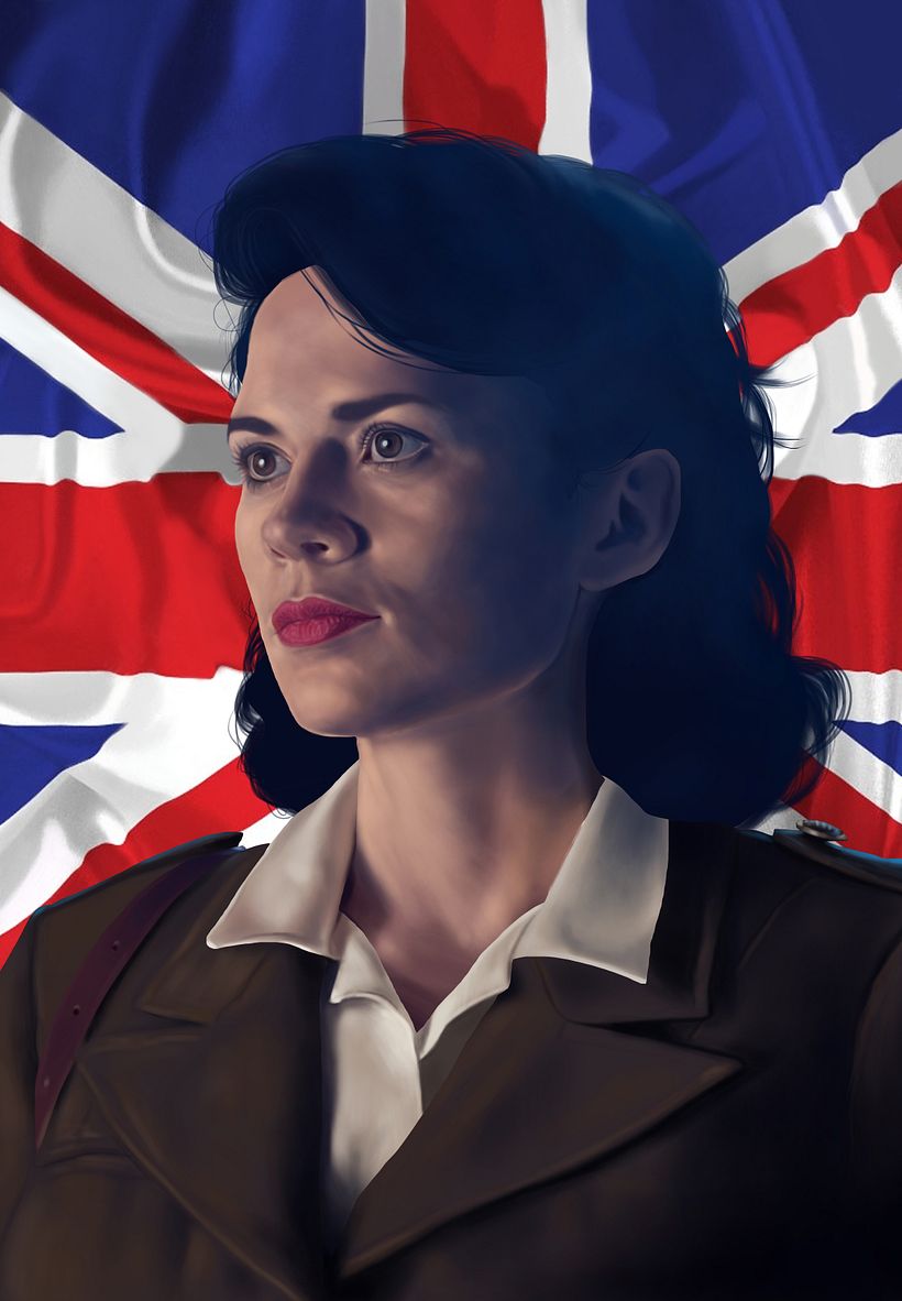 Coloqué una bandera inglesa que identifica la nacionalidad del personaje y decidí cambiar el uniforme militar...