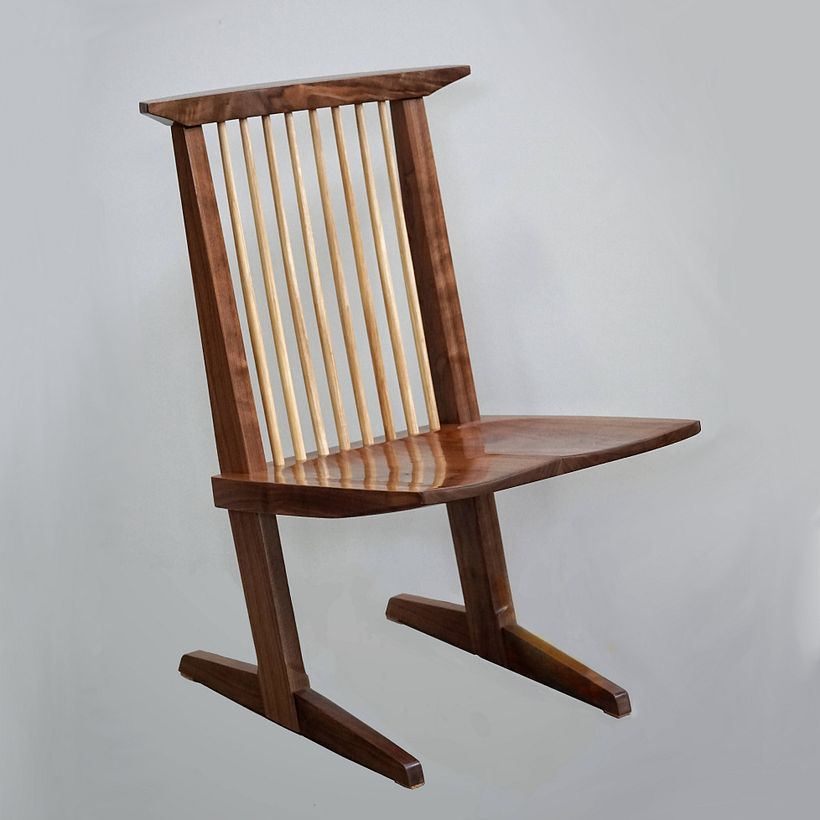 Cantilevered seat - walnut and ash