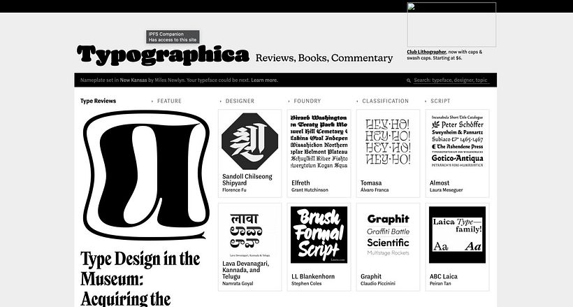 Image credit: courtesy Typographica.
