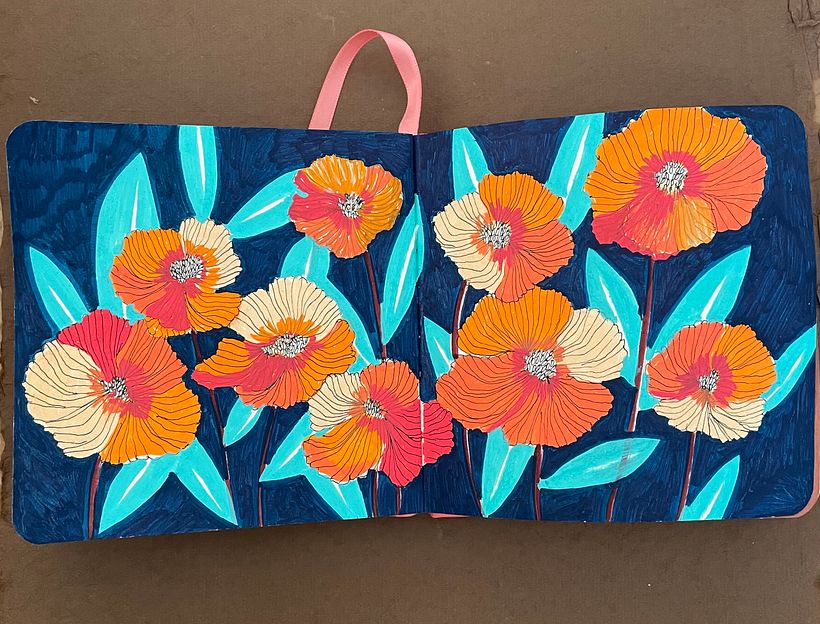 My project for course: Botanical Patterns in a Sketchbook: Conquer the Blank Page 1