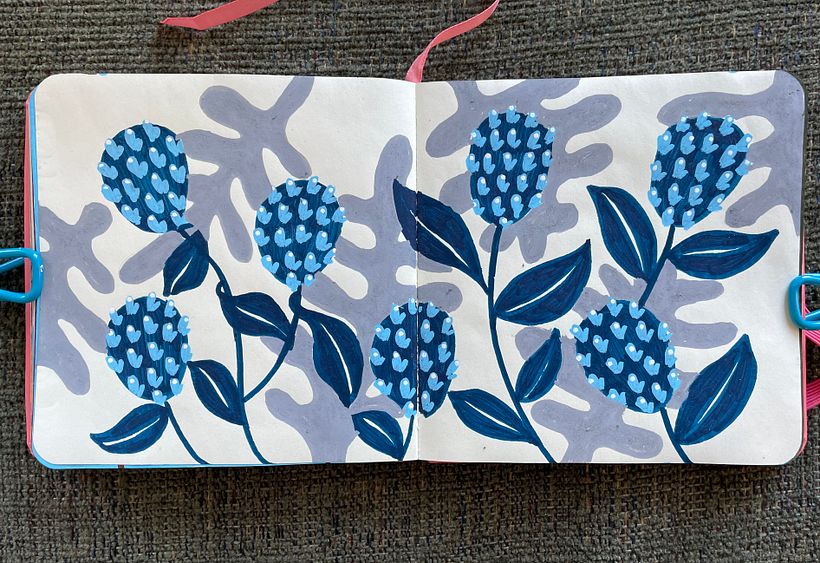 My project for course: Botanical Patterns in a Sketchbook: Conquer the Blank Page 3
