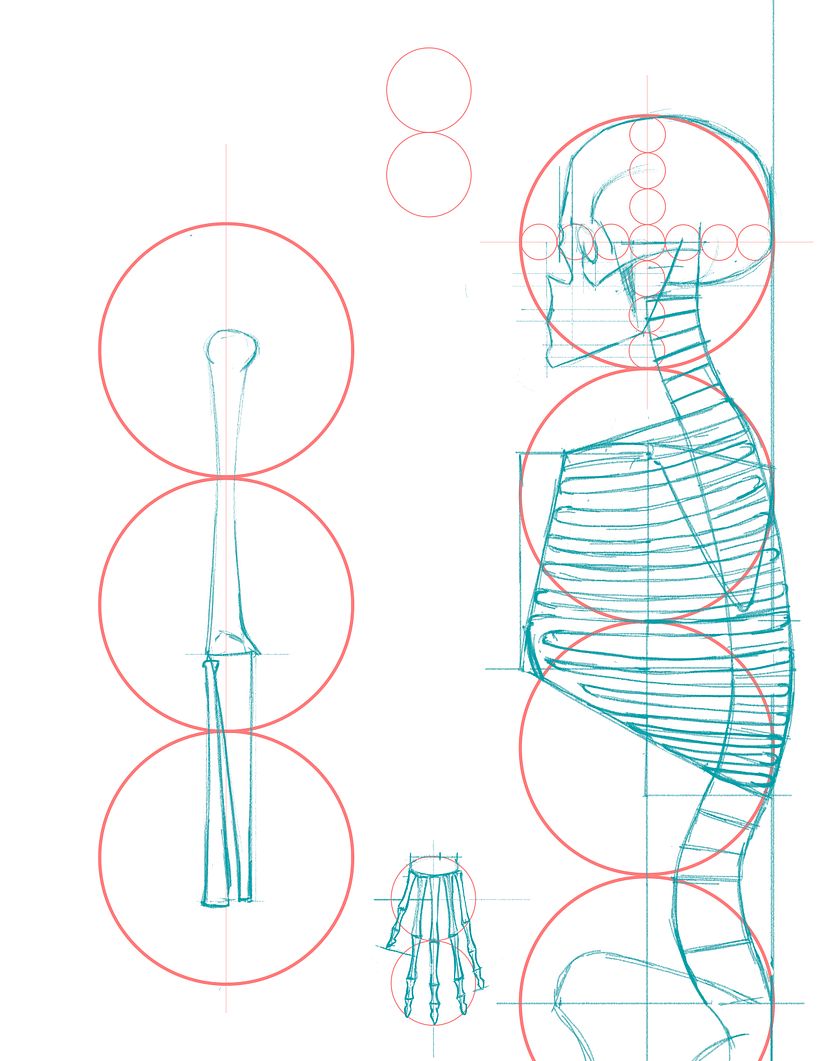 Aquí apliqué los conocimientos que adquirí en el curso, sombre proporción y estructura.