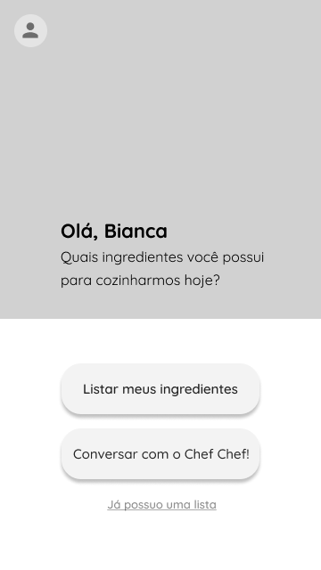 Tela de início