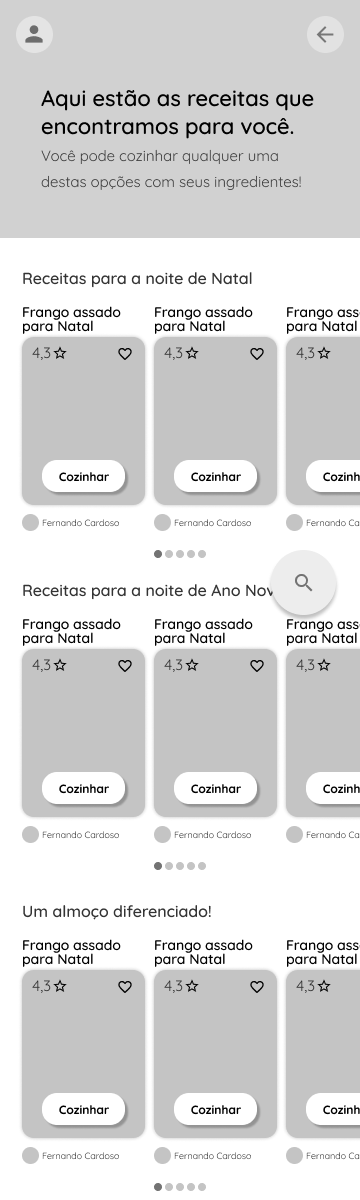 Tela receitas encontradas