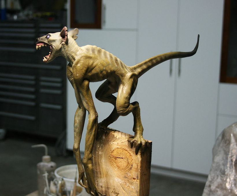 A cross between a hyena and a dinosaur I did for fun.