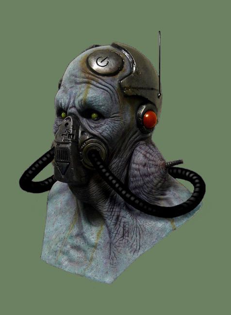 A weird cyborg character mask I did for a Halloween company decades ago
