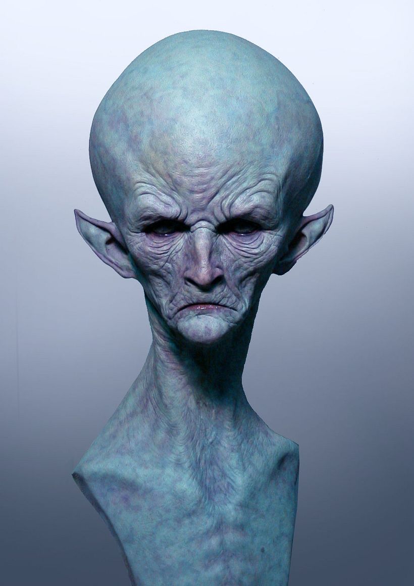 A classic 1950's-style alien mask I sculpted as a demonstration for a class.