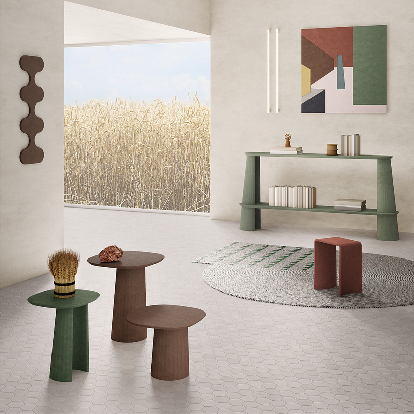 Concrete Domestic Landscape e Tadao Stool