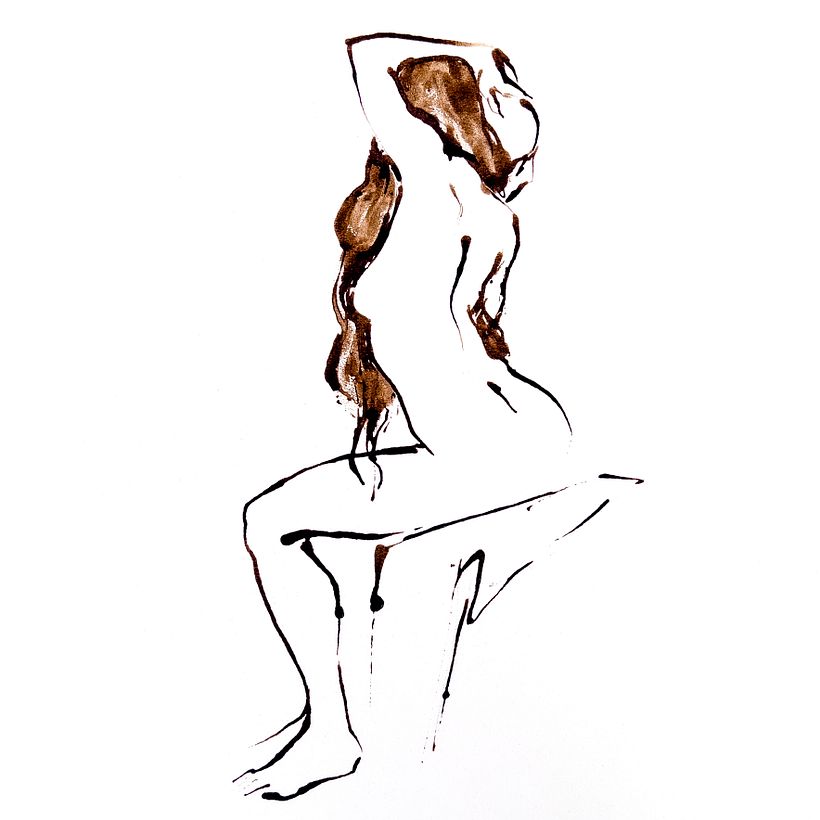 Dibujo anatómico gestual de poses rápidas del natural 5