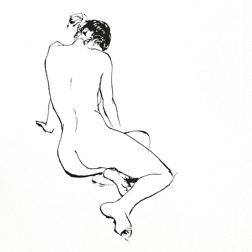 Dibujo anatómico gestual de poses rápidas del natural 6