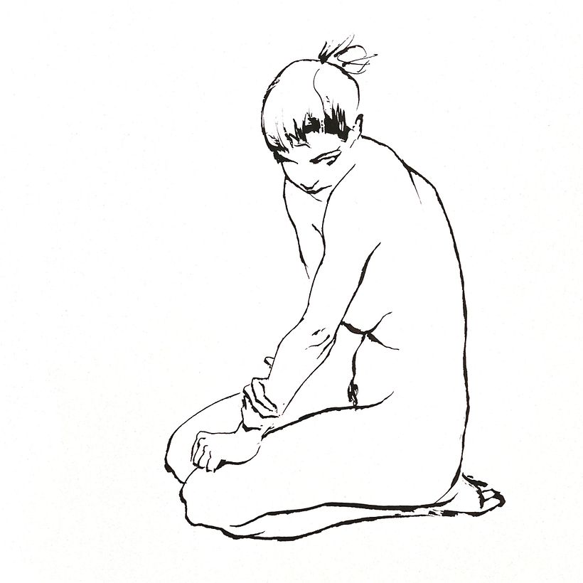 Dibujo anatómico gestual de poses rápidas del natural 7